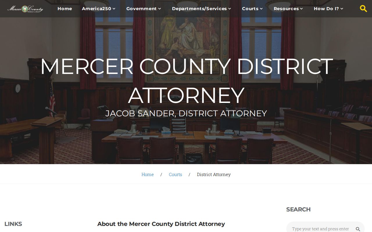 Mercer County criminal court case District Attorney office