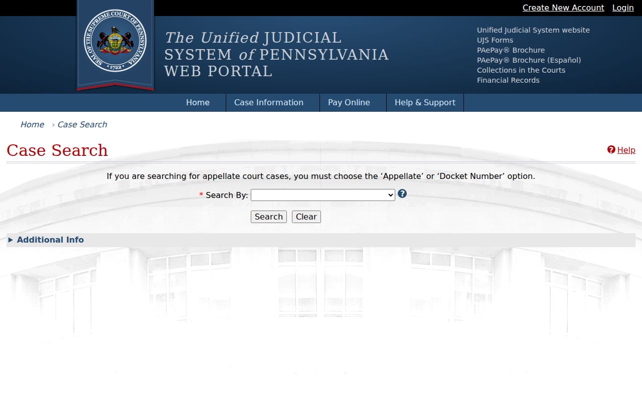 Mercer County criminal court case UJS search portal