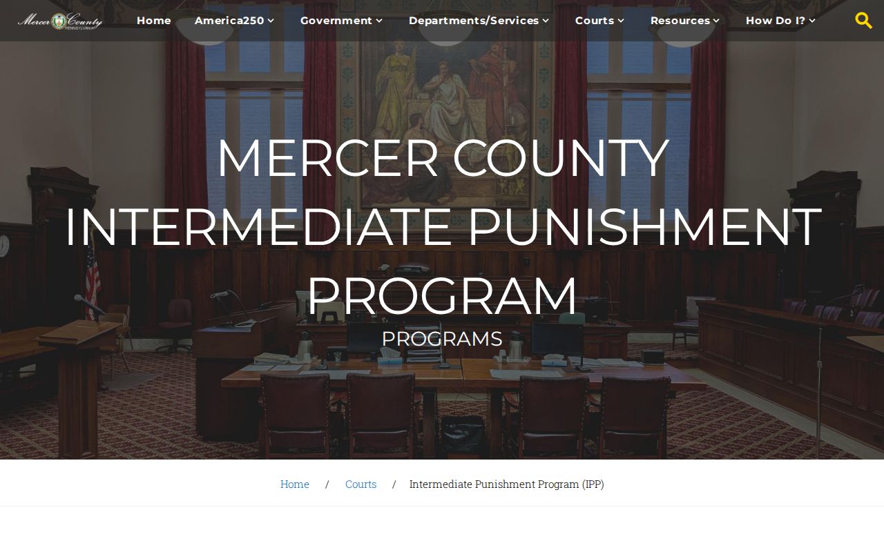 Mercer County criminal history local supervision and diversion programs