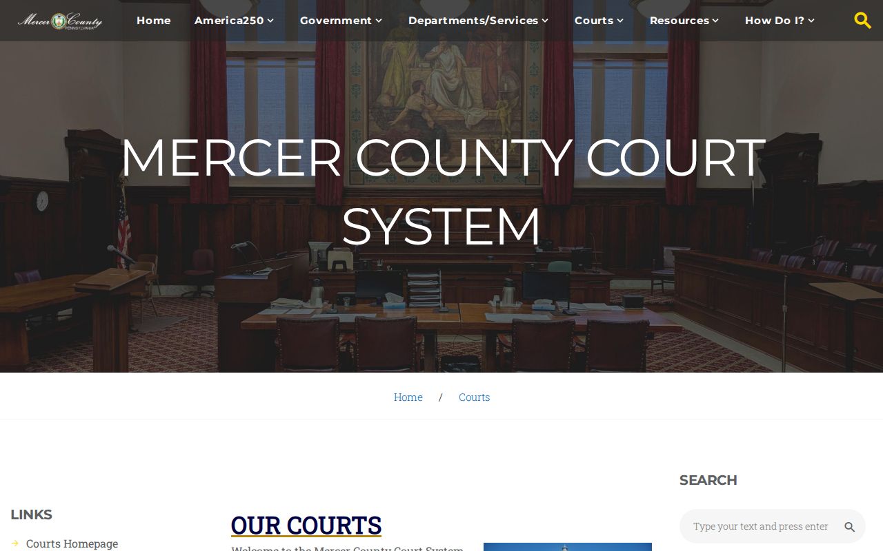 Mercer County criminal court history official court system