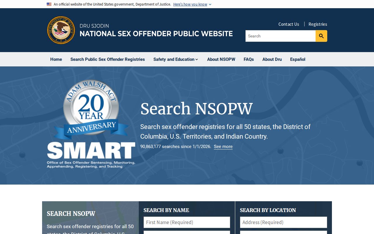 Mercer County sex offender check national NSOPW search